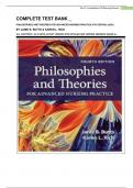 COMPLETE TEST BANK &lowbar; PHILOSOPHIES AND THEORIES FOR ADVANCED NURSING PRACTICE 4TH EDITION&comma; &lpar;2021&rpar; BY JANIE B&period; BUTTS & KAREN L&period; RICH ALL CHAPTERS 1-26&vert; 5 UNITS&vert; LATEST VERSION WITH DETAILED AND VERIFIED ANSWERS&vert; GRADE A&plus;