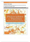 COMPLETE TEST BANK &lowbar; PHILOSOPHIES AND THEORIES FOR ADVANCED NURSING PRACTICE 3RD EDITION&comma; &lpar;UPDATED 2024&rpar; BY JANIE B&period; BUTTS & KAREN L&period; RICH ALL CHAPTERS 1-26&vert; 5 UNITS&vert; LATEST VERSION UPDATED WITH DETAILED AND VERIFIED ANSWERS 
