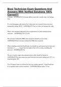 Bicsi Technician Exam Questions And Answers With Verified Solutions 100&percnt; Correct&excl;&excl;&excl;
