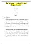 WGU D016 Task 1 &vert;Latest Update with Complete Solution