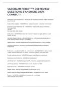 VASCULAR REGISTRY CCI REVIEW QUESTIONS & ANSWERS 100&percnt; CORRECT&excl;&excl;