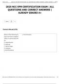  2025 NCC EFM CERTIFICATION EXAM &vert; ALL QUESTIONS AND CORRECT ANSWERS &vert; ALREADY GRADED A&plus; 