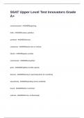 SSAT Upper Level Test Innovators Grade A&plus;