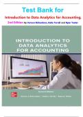 Test Bank for  Introduction to Data Analytics for Accounting&comma; 2nd Edition By Vernon Richardson&comma; Katie Terrell and Ryan Teeter isbn-9781264445141 All Chapters 1-13 Complete Latest Verified Edition Success Guaranteed