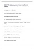 SSAT Test Innovators Practice Test 1 Verbal