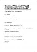 BICSI INSTALLER 2 COPPER STUDY QUESTIONS AND ANSWERS WITH VERIFIED SOLUTIONS &lbrace;GRADED A&plus;&rcub;