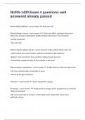 NURS-1430 Exam 4 questions well answered already passed