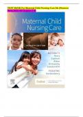 TEST BANK For Maternal Child Nursing Care&comma;7th &lpar;Shannon Perry&comma;2022&rpar; All Chapters 1-48
