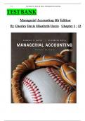 Managerial Accounting 4th Edition By Charles Davis - Test Bank&comma; All 13 Chapters Covered&comma; Verified Latest Edition