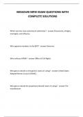MISSOURI MPJE EXAM QUESTIONS WITH COMPLETE SOLUTIONS