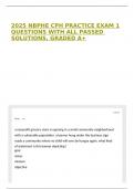 2025 NBPHE CPH PRACTICE EXAM 1 QUESTIONS WITH ALL PASSED SOLUTIONS&comma; GRADED A&plus;