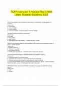  TCFP Instructor 1 Practice Test 3 With Latest Updated Solutions 2025