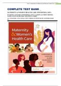 COMPLETE TEST BANK &lowbar; MATERNITY & WOMEN'S HEALTH CARE 13TH EDITION&comma; &lpar;2023&rpar; BY DEITRA LEONARD LOWDERMILK&comma; KITTY CASHION&comma; KATHRYN RHODES ALDEN&comma; ELLEN OLSHANSKY&comma; SHANNON E&period; PERRY ALL CHAPTERS 1-37&vert; 8 UNITS&vert; LATEST VERSION WITH DETAILED ANSWERS&vert; GRADE A