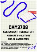 CMY3708 Assignment 1 Semester 1 &vert; Due 17 March 2025
