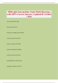 Millwright Hydraulics and Pumps Exam Questions with 100&percnt; Correct Answers &vert; Updated & Verified &vert; 2024