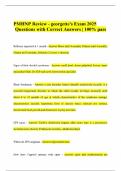 PMHNP Review - georgette's Exam 2025 Questions with Correct Answers &vert; 100&percnt; pass