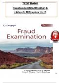 TEST BANK Fraud Examination &lpar;7th Edition&rpar; by Albrecht Complete Guide Qustions And Answers A&plus;GRADED