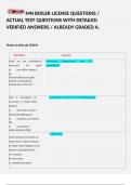MN BOILER LICENSE QUESTIONS &sol; ACTUAL TEST QUESTIONS WITH DETAILED VERIFIED ANSWERS &sol; ALREADY GRADED A&period;  