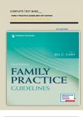 COMPLETE TEST BANK&lowbar;&lowbar;&lowbar;   FAMILY PRACTICE GUIDELINES 6TH EDITION  BY JILL C&period; CASH MSN APN FNP-BC &lpar;EDITOR&rpar;  ALL CHAPTERS 1-23&vert; LATEST VERSION WITH DETAILED ANSWERS&vert; GRADE A&plus;
