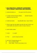 1&period;&Tab;ACS ANALYTICAL CHEMISTRY ASSESSMENT WITH CORRECT QUESTIONS AND ANSWERS&period; 