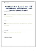 Nurs Questions and Correct Answers&sol; Latest Update &sol; Already Graded
