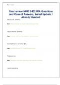 Final review NURS 5432 UTA Questions  and Correct Answers&sol; Latest Update &sol;  Already Graded