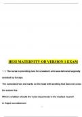 2023&sol;2024 HESI Maternity OB Exam Version 2 Test Questions & Answers All 55 Q&A &lpar;Graded A&plus;&rpar;
