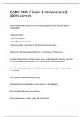 CADS 2000 &sol;&sol; Exam 2 well answered 100&percnt; correct 