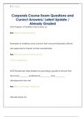 Corporals Course Exam Questions and  Correct Answers&sol; Latest Update &sol;  Already Graded