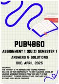 PUB4860 Assignment Pack 2025 &lpar;Assignment 1 to Assignment 4&rpar;