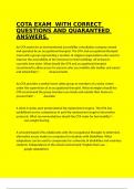 COTA EXAM  WITH CORRECT QUESTIONS AND QUARANTEED ANSWERS&period;