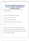 351 exam 2 &lpar;ELNEC&rpar; Questions and  Correct Answers&sol; Latest Update &sol;  Already Graded