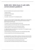 NURS 3101- Skills Exam &num;1 with 100&percnt; correct answers graded A&plus;