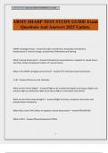 ARMY SHARP TEST STUDY GUIDE Exam Questions And Answers 2025 Update&period;