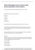 RECA Mortgage broker Study Guide Exam Questions And Answers&period;