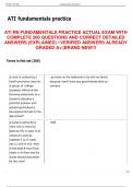 ATI RN FUNDAMENTALS PRACTICE ACTUAL EXAM WITH  COMPLETE 200 QUESTIONS AND CORRECT DETAILED  ANSWERS &lpar;EXPLAINED&rpar; VERIFIED ANSWERS ALREADY  GRADED A&plus;&vert;&vert;BRAND NEW&excl;&excl;&excl;