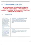 ATI RN FUNDAMENTALS PRACTICE QUIZ 1 WITH  COMPLETE QUESTIONS AND CORRECT DETAILED  ANSWERS &lpar;EXPLAINED&rpar; VERIFIED ANSWERS ALREADY  GRADED A&plus;&vert;&vert;BRAND NEW&excl;&excl;&excl;