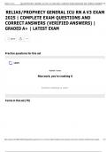 RELIAS&sol;PROPHECY GENERAL ICU RN A V3 EXAM 2025 &vert; COMPLETE EXAM QUESTIONS AND CORRECT ANSWERS &lpar;VERIFIED ANSWERS&rpar; 