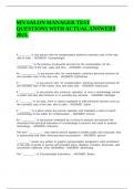 MN SALON MANAGER TEST QUESTIONS WITH ACTUAL ANSWERS 2025