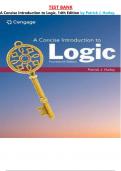Test Bank for A Concise Introduction to Logic&comma; 14th Edition by Patrick J&period; Hurley