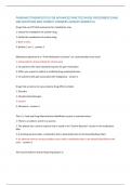PHARMACOTHERAPEUTICS FOR ADVANCED PRACTICE NURSE PRESCRIBERS EXAM  500 QUESTIONS AND CORRECT ANSWERS ALREADY GRADED A&plus; 