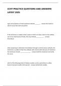 CCHT PRACTICE QUESTIONS AND ANSWERS LATEST 2025