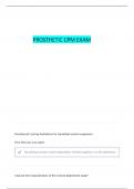 PROSTHETIC WRITTEN SIMULATION QUESTIONS WITH CORRECT ANSWERS