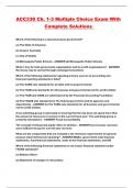 ACC330 Ch&period; 1-3 Multiple Choice Exam With Complete Solutions 