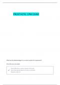 PROSTHETIC CPM QUESTIONS AND ANSWERS