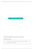 PROSTHETIC CPM STUDY GUIDE QUESTIONS AND ANSWERS