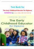 Test Bank for  The Early Childhood Educator for Diploma&comma; 3rd Edition by Lorraine Walker ISBN&colon; 9781743767122 isbn-9781743767122 Complete Verified Edition Graded A&plus;