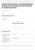 NCCER CORE MODULE 1 &sol; STUDY GUIDE EXAM NEWEST ACTUAL QUESTIONS AND ANSWERS &lpar;A&plus; GUIDE SOLUTION&rpar;