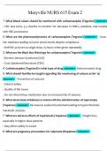 MARYVILLE NURS 615 PHARM EXAM 2 QUESTIONS WITH 100&percnt; CORRECT ANSWERS&lpar;2025&sol;2026&rpar;
