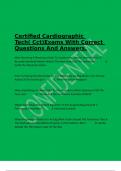 Certified Cardiographic Tech&lpar; Cct&rpar;Exams With Correct Questions And Answers&period;